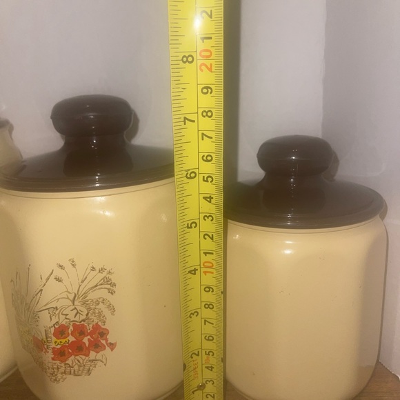 Kromex Kitchen Vintage 95s Kromex Nesting Canisters Set Of 4 Red Flowers Rare Poshmark